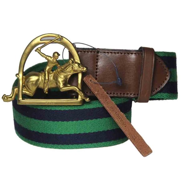 Polo Ralph Lauren Equerstrian "Polo Player" Canvas Belt Men's Size 32 - Picture 1 of 1